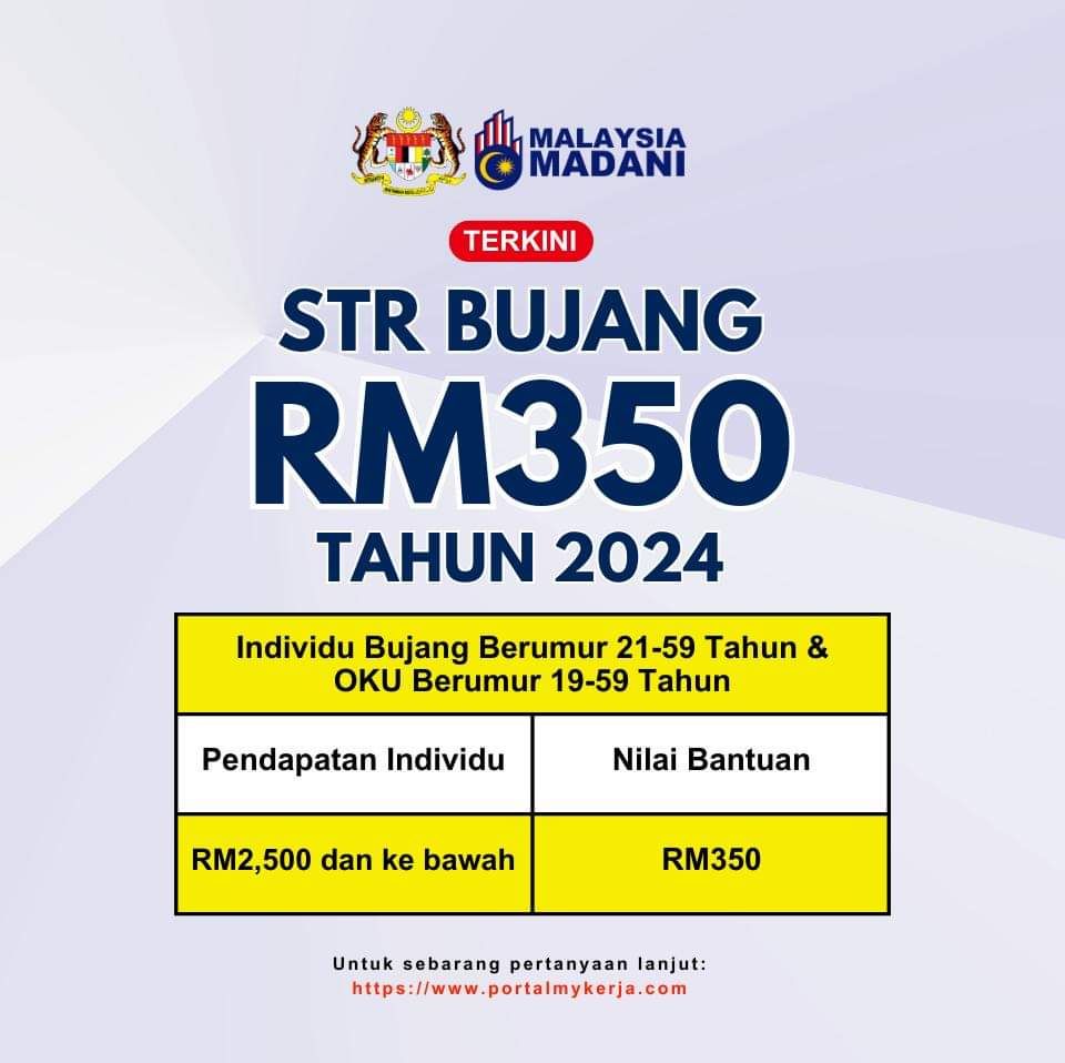 STR 2024 Bujang Syarat dan Jumlah